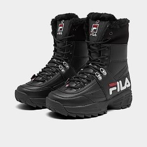 Black Fila Disruptor Boots (women's)